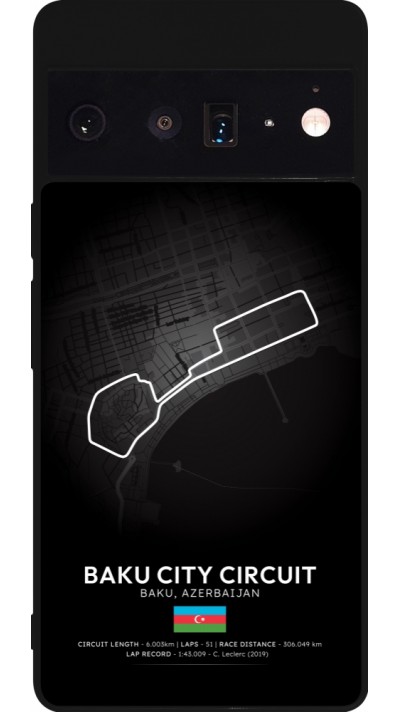 Google Pixel 6 Pro Case Hülle - Silikon schwarz F1 Track 2025 Azerbaijan