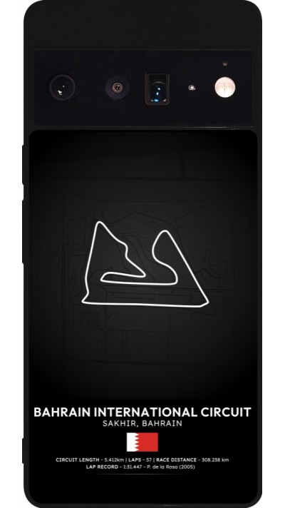 Google Pixel 6 Pro Case Hülle - Silikon schwarz F1 Track 2025 Bahrain