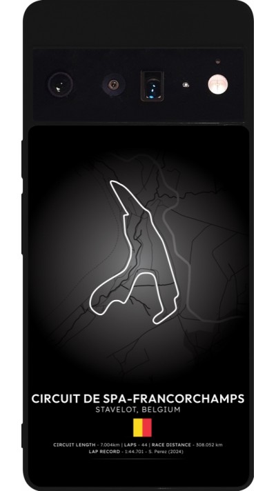 Google Pixel 6 Pro Case Hülle - Silikon schwarz F1 Track 2025 Belgium