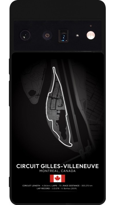 Google Pixel 6 Pro Case Hülle - Silikon schwarz F1 Track 2025 Canada