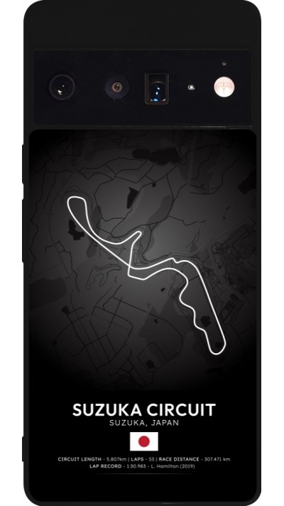 Google Pixel 6 Pro Case Hülle - Silikon schwarz F1 Track 2025 Japan