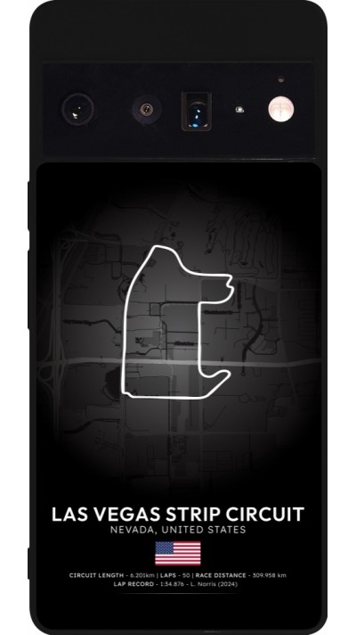 Google Pixel 6 Pro Case Hülle - Silikon schwarz F1 Track 2025 Las Vegas