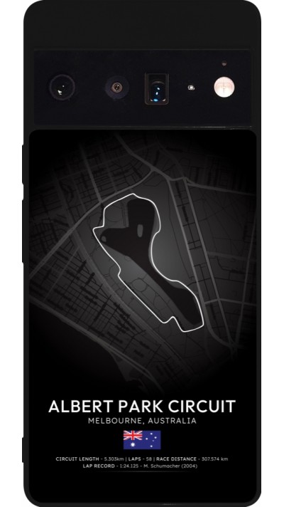 Google Pixel 6 Pro Case Hülle - Silikon schwarz F1 Track 2025 Melbourne