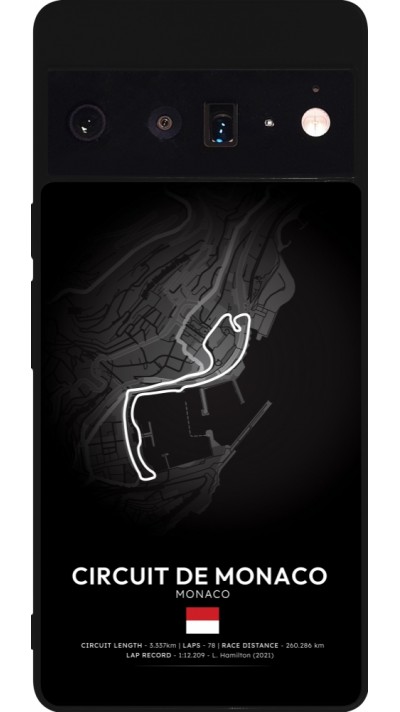 Google Pixel 6 Pro Case Hülle - Silikon schwarz F1 Track 2025 Monaco
