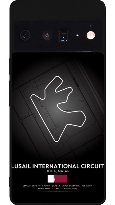 Google Pixel 6 Pro Case Hülle - Silikon schwarz F1 Track 2025 Qatar