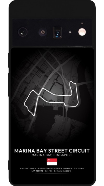 Google Pixel 6 Pro Case Hülle - Silikon schwarz F1 Track 2025 Singapore