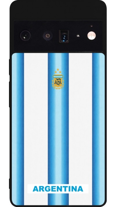 Google Pixel 6 Pro Case Hülle - Silikon schwarz Argentinien 2026 personalisierbares Fussballtrikot