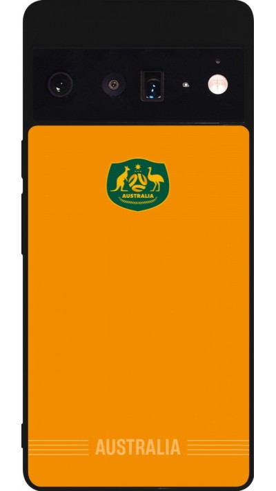 Google Pixel 6 Pro Case Hülle - Silikon schwarz Australien 2026 personalisierbares Fussballtrikot