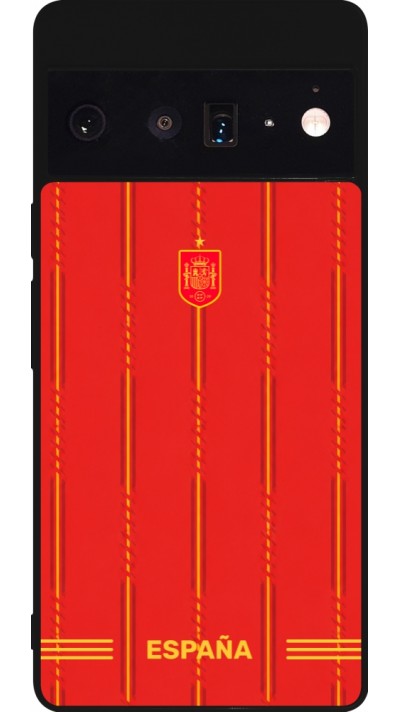 Google Pixel 6 Pro Case Hülle - Silikon schwarz Spanien 2026 personalisierbares Fussballtrikot