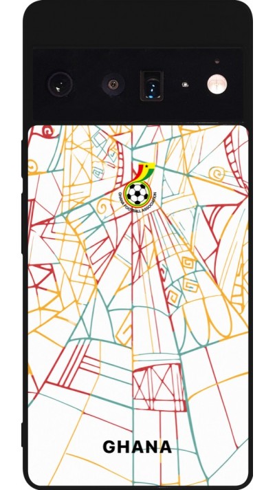 Google Pixel 6 Pro Case Hülle - Silikon schwarz Ghana 2026 personalisierbares Fussballtrikot