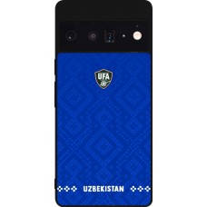 Google Pixel 6 Pro Case Hülle - Silikon schwarz Usbekistan 2026 personalisierbares Fussballtrikot