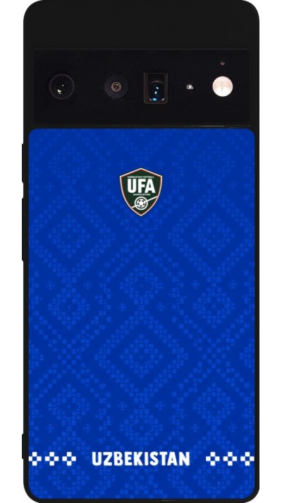 Google Pixel 6 Pro Case Hülle - Silikon schwarz Usbekistan 2026 personalisierbares Fussballtrikot