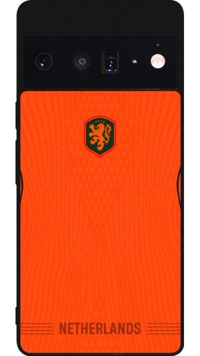 Google Pixel 6 Pro Case Hülle - Silikon schwarz Niederlande 2026 personalisierbares Fussballtrikot