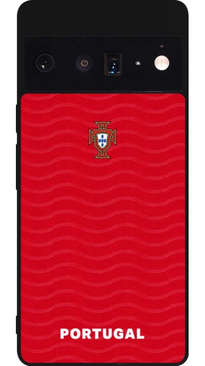 Google Pixel 6 Pro Case Hülle - Silikon schwarz Portugal 2026 personalisierbares Fussballtrikot