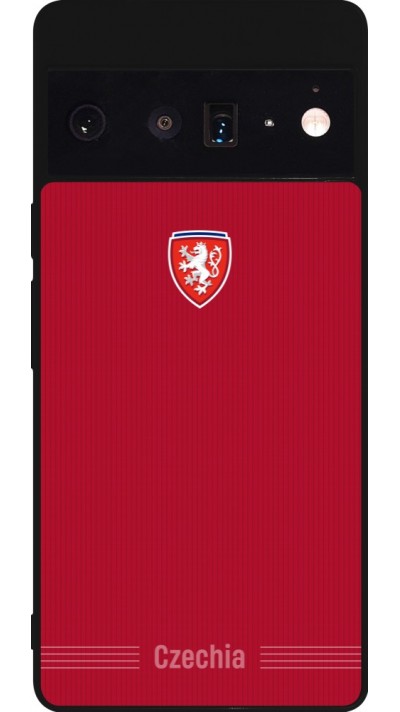 Google Pixel 6 Pro Case Hülle - Silikon schwarz Tschechische Republik 2026 personalisierbares Fussballtrikot