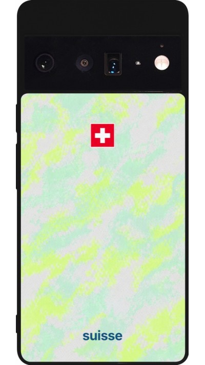 Google Pixel 6 Pro Case Hülle - Silikon schwarz Schweiz Away 2026 personalisierbares Fussballtrikot