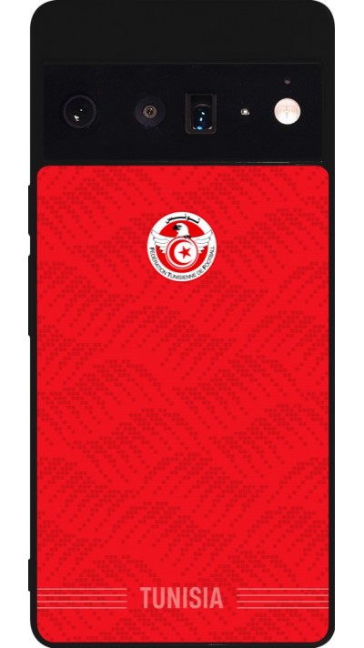 Google Pixel 6 Pro Case Hülle - Silikon schwarz Tunesien 2026 personalisierbares Fussballtrikot