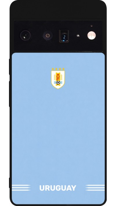 Google Pixel 6 Pro Case Hülle - Silikon schwarz Uruguay 2026 personalisierbares Fussballtrikot