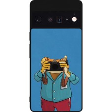 Google Pixel 6 Pro Case Hülle - Silikon schwarz Frog with camera DTMF