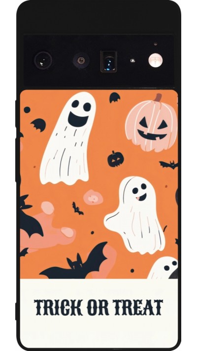 Coque Google Pixel 6 Pro - Silicone rigide noir Halloween 2025 Trick treat Coque Google Pixel 6 Pro - Silicone rigide noir Halloween 2025 Trick treat