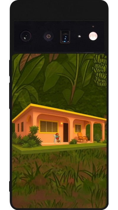 Google Pixel 6 Pro Case Hülle - Silikon schwarz Benitos house DTMF