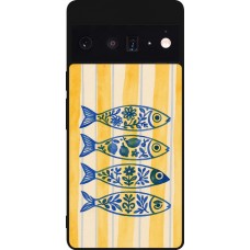 Google Pixel 6 Pro Case Hülle - Silikon schwarz Portuguese fish 2026