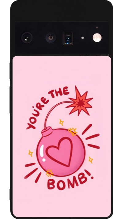 Google Pixel 6 Pro Case Hülle - Silikon schwarz Saint Valentines Day 26 You are the bomb