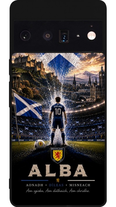 Google Pixel 6 Pro Case Hülle - Silikon schwarz Fussball Schottland splash 2026