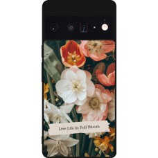Google Pixel 6 Pro Case Hülle - Silikon schwarz Full Bloom 2026