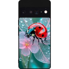 Google Pixel 6 Pro Case Hülle - Silikon schwarz Ladybird in bloom 2026