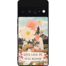 Google Pixel 6 Pro Case Hülle - Silikon schwarz Live life in full moon 2026
