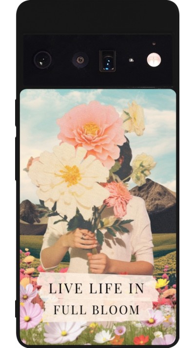 Google Pixel 6 Pro Case Hülle - Silikon schwarz Live life in full moon 2026