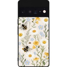 Google Pixel 6 Pro Case Hülle - Silikon schwarz Pattern bees 2026
