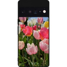 Google Pixel 6 Pro Case Hülle - Silikon schwarz Tulips 2026