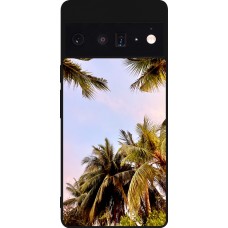 Google Pixel 6 Pro Case Hülle - Silikon schwarz Summer 2023 palm tree vibe
