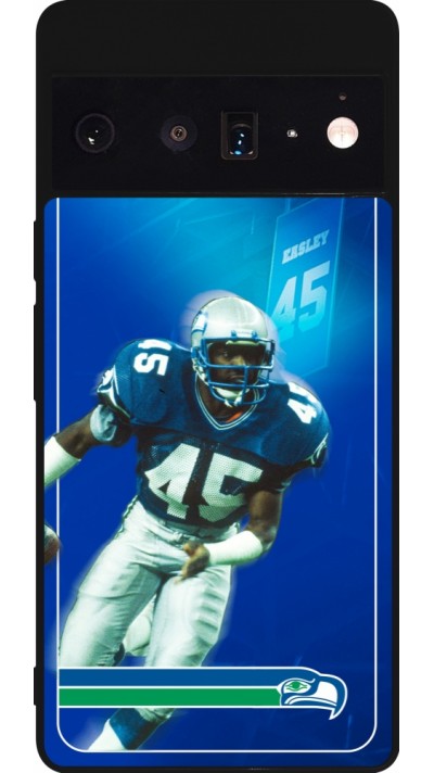 Google Pixel 6 Pro Case Hülle - Silikon schwarz Super Bowl 26 Seattle 1