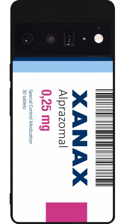 Coque Google Pixel 6 Pro - Silicone rigide noir Xanax Alprazolam 2025