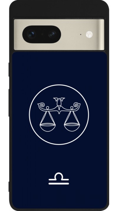 Google Pixel 7 Case Hülle - Silikon schwarz Astrologie Waage