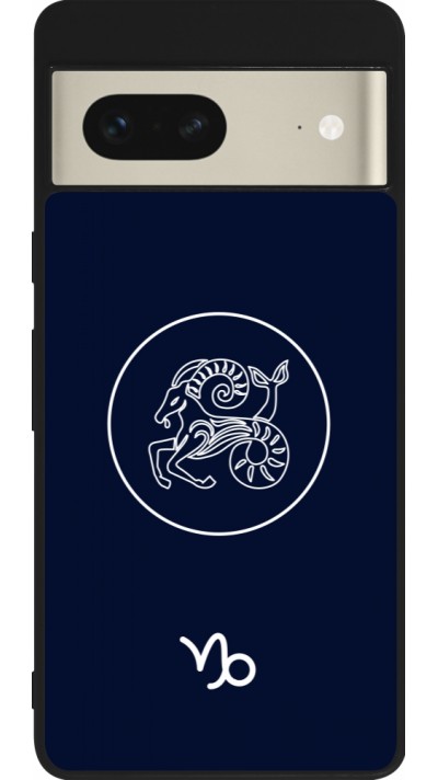Google Pixel 7 Case Hülle - Silikon schwarz Astrologie Steinbock