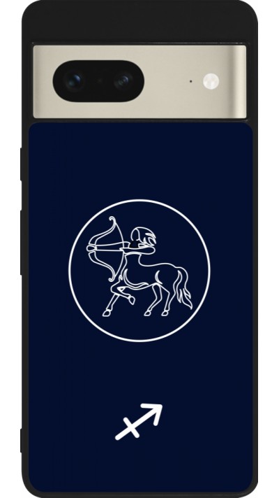 Google Pixel 7 Case Hülle - Silikon schwarz Astrologie Schütze