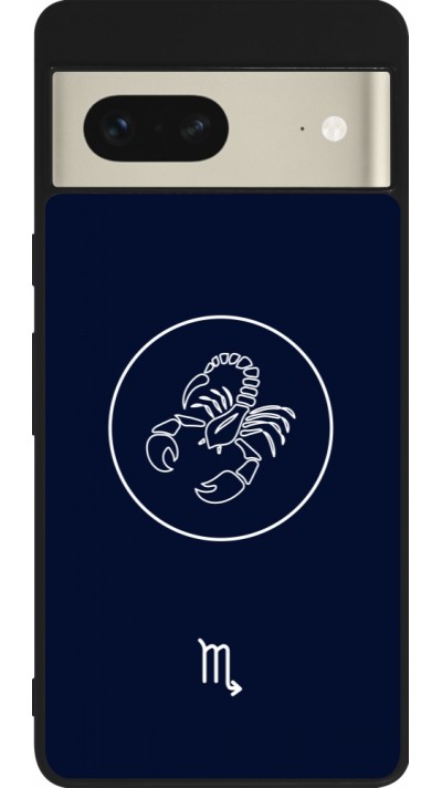 Google Pixel 7 Case Hülle - Silikon schwarz Astrologie Skorpion