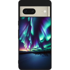 Google Pixel 7 Case Hülle - Silikon schwarz Funkelndes Nordlicht