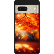Google Pixel 7 Case Hülle - Silikon schwarz Herbst Magisch Orange