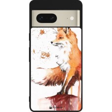 Google Pixel 7 Case Hülle - Silikon schwarz Autumn 21 Fox
