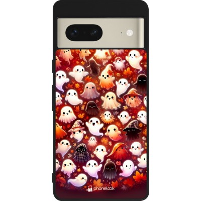 Google Pixel 7 Case Hülle - Silikon schwarz Gespenster Herbst niedlich
