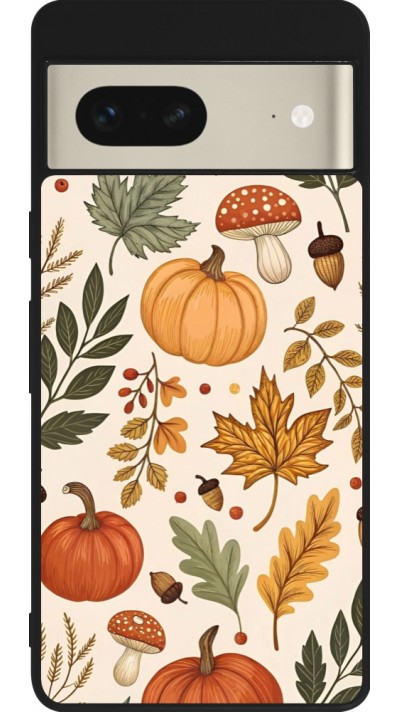 Google Pixel 7 Case Hülle - Silikon schwarz Autumn 25 Autumn pattern Google Pixel 7 Case Hülle - Silikon schwarz Autumn 25 Autumn pattern