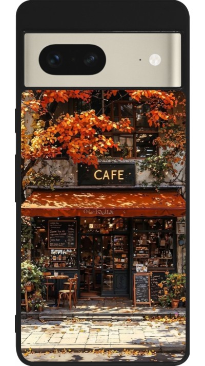 Google Pixel 7 Case Hülle - Silikon schwarz Autumn 25 Coffee shop Google Pixel 7 Case Hülle - Silikon schwarz Autumn 25 Coffee shop