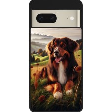 Google Pixel 7 Case Hülle - Silikon schwarz Hund Land Schweiz
