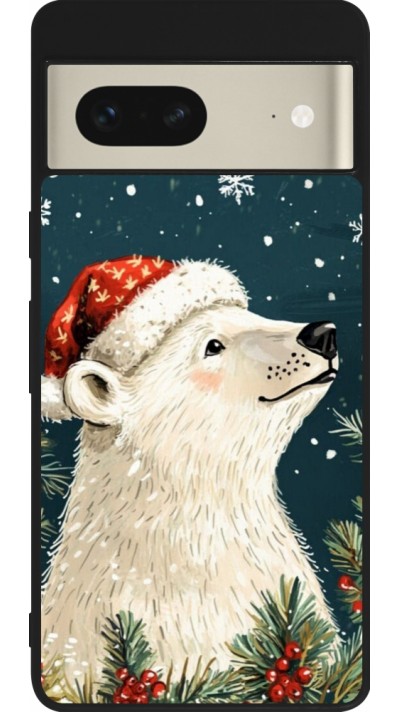 Google Pixel 7 Case Hülle - Silikon schwarz Christmas 25 Bear