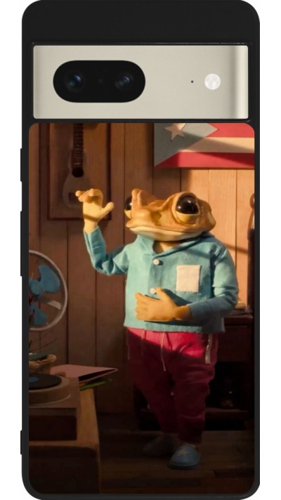 Google Pixel 7 Case Hülle - Silikon schwarz Dancing frog DTMF